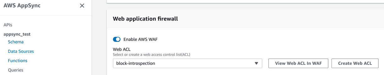 Associate the WAF to the AppSync API