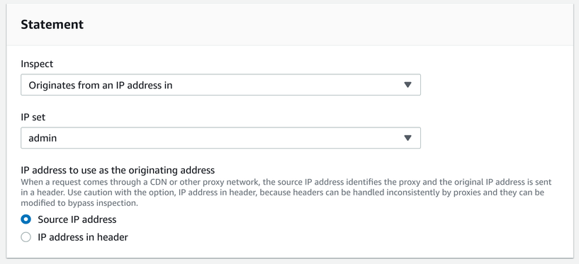 A rule can use an IP address set